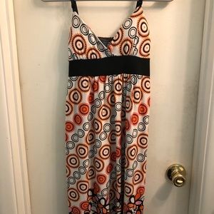 Timing Orange Halter Dress